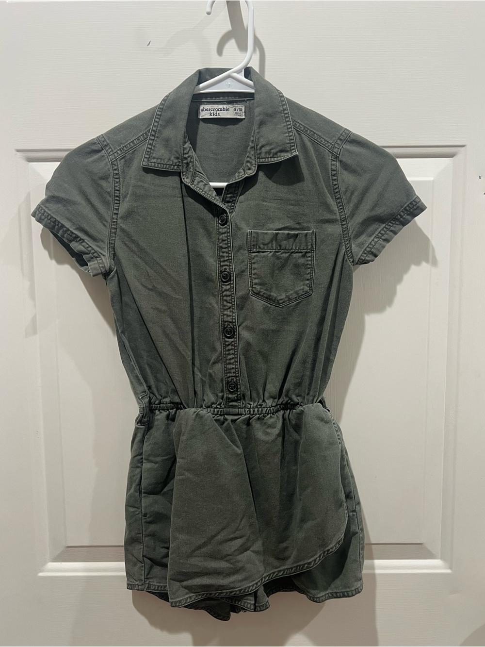 abercrombie kids Olive Green Short Sleeve Romper
